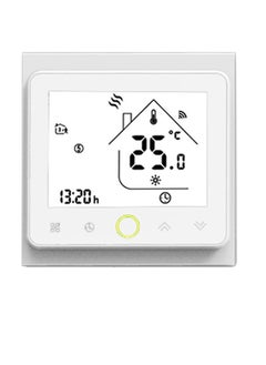 Excefore Smart Thermostat, WiFi Thermostat, Energy Saving Thermostat, LCD Touch Screen Temperature Controller with Alexa, for Electric Heating, Gas Boiler, Floor Heating (White)  - Image 1