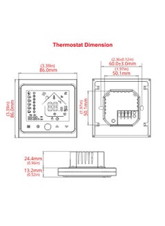 Excefore Smart Thermostat, WiFi Thermostat, Energy Saving Thermostat, LCD Touch Screen Temperature Controller with Alexa, for Electric Heating, Gas Boiler, Floor Heating (White)  - Image 4
