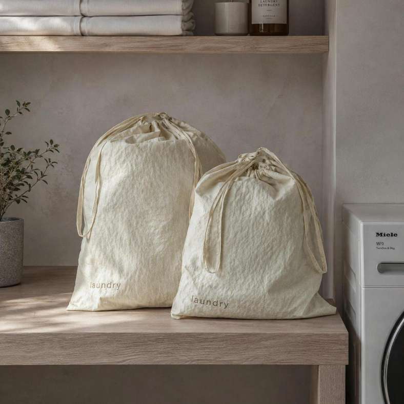 Pan Home Rikit Laundry Pouch with Drawstring 27x32cm- Natural - 261PSF9900143 - Image 3
