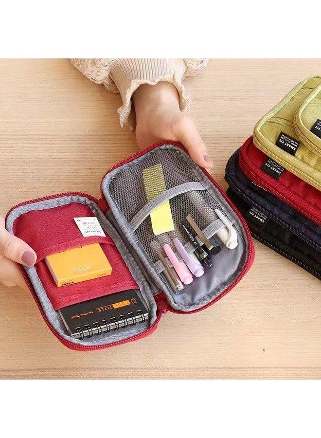 دروبوسيل حقيبة أقلام DROPOSALE USA للحفاظ على أساسيات الكتابة الخاصة بك منظمة ومرئية، مثالية لامتحانات الطلاب، عبوة من قطعة واحدة (أحمر الولايات المتحدة الأمريكية) - Image 2