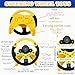 Fahacop 2 Pack Car Driving Simulated Toy Kids Steering Wheel Copilot Driving Steering Wheel Toy with Light Music for Kids Early Learning Educational Sounding Toys 2 Colors - Image 4