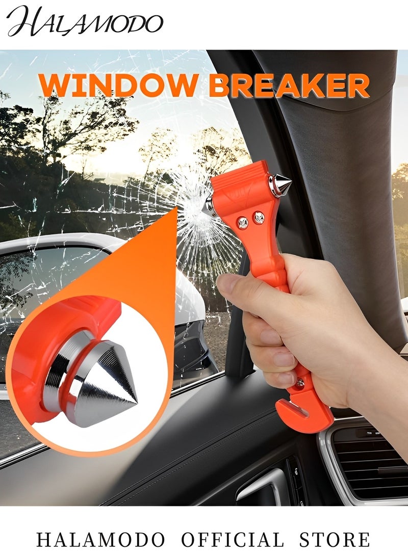 هالامودو مطرقة أمان السيارة أداة الهروب في حالات الطوارئ مطرقة كسر زجاج نافذة السيارة مع دعامة التثبيت أساسيات سلامة السيارات للعائلة والطوارئ في السيارة - Image 3