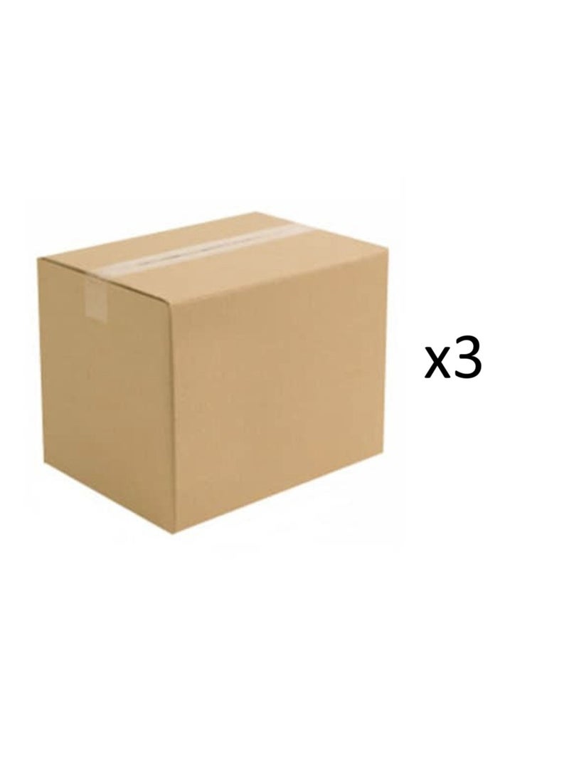 Generic 3 Pieces of Empty Cardboard Boxes 30x25x22cm  - Image 1
