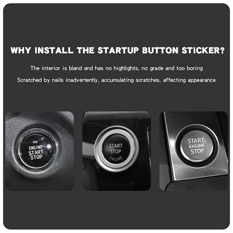 AVEDIA Diamond Decorative Plastic Ring Car Engine Start Stop Button Cover, Ignition Cover, Push Button Cover for Vehicle Interior For X1, X3, X5, M2, i4, iX1, Series 2, 3, 5, 6, Z4, M340i - Image 4