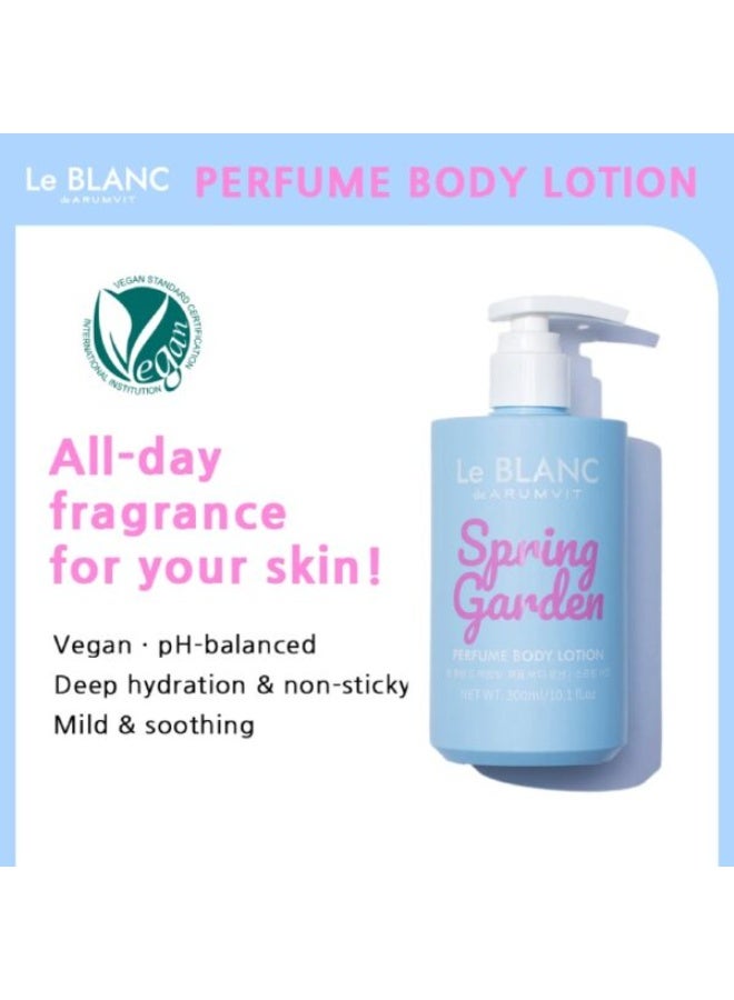 LE BLANC De Arumvit Spring Garden Perfume Body Lotion Non Sticky Hydration Mild & Soothing Daily Moisturizer 300 ML - Image 3