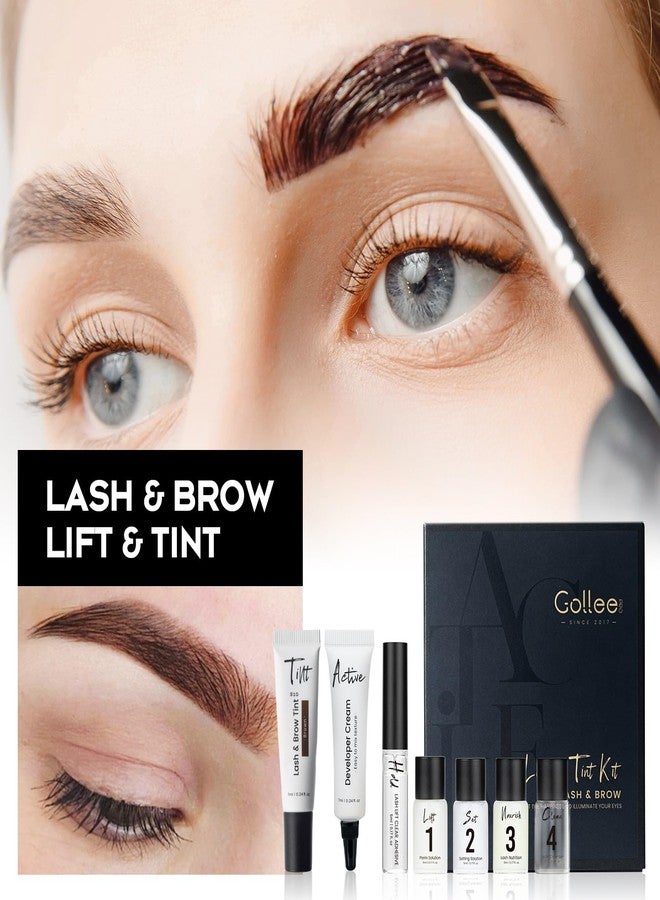 GOLLEE Lash Lift Kit 4 in 1 Brow Lamination Kit, Professional Eyelash Perm Kit for Beginner Salon Quality at Home with Long-Lasting Natural Brown Color - Image 5