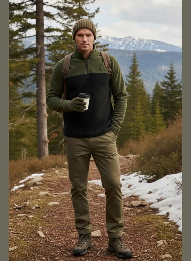 Buratti Buratti Regular Fit Anti-Pilling Non-Pilling Standing Collar Winter Raised Polar Fleece Men's POLAR 5906016