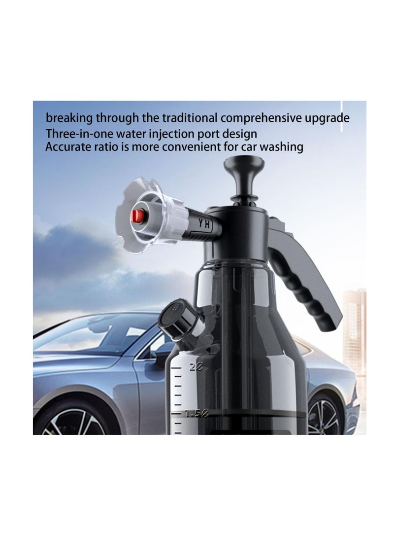 Excefore Pump Foaming Sprayer,  Hand Pressure Snow Foam Sprayer with Wide Spraying Nozzles, Towel, Sponge, Car Wash Manual Foam Bottle, Hand Pressurized Soap Sprayer for Garden Cleaning, Car Detailing  - Image 3