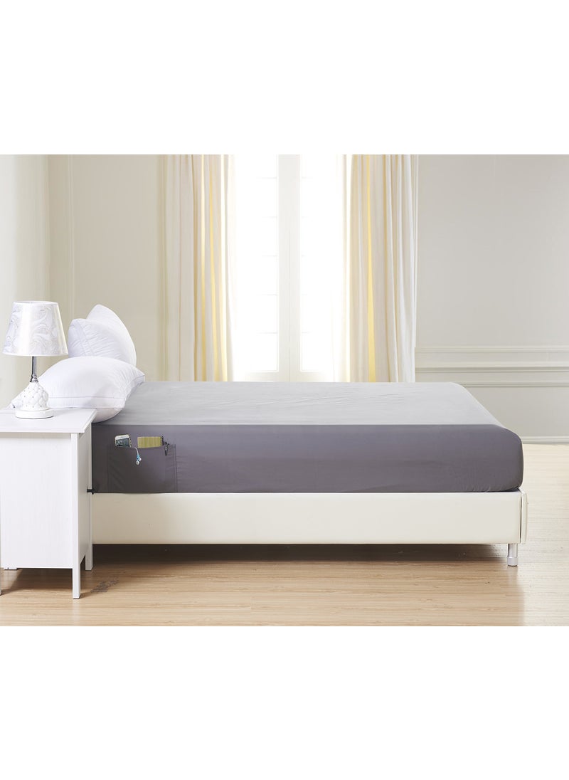Elegant Comfort (6-Pack) Luxury Fitted Sheets! Premium Hotel Quality Elegant Comfort Wrinkle-Free 1500 Thread Count Egyptian Quality 6-Pack Fitted Sheet with Storage Pockets on Sides  King Size  Gray  - Image 3
