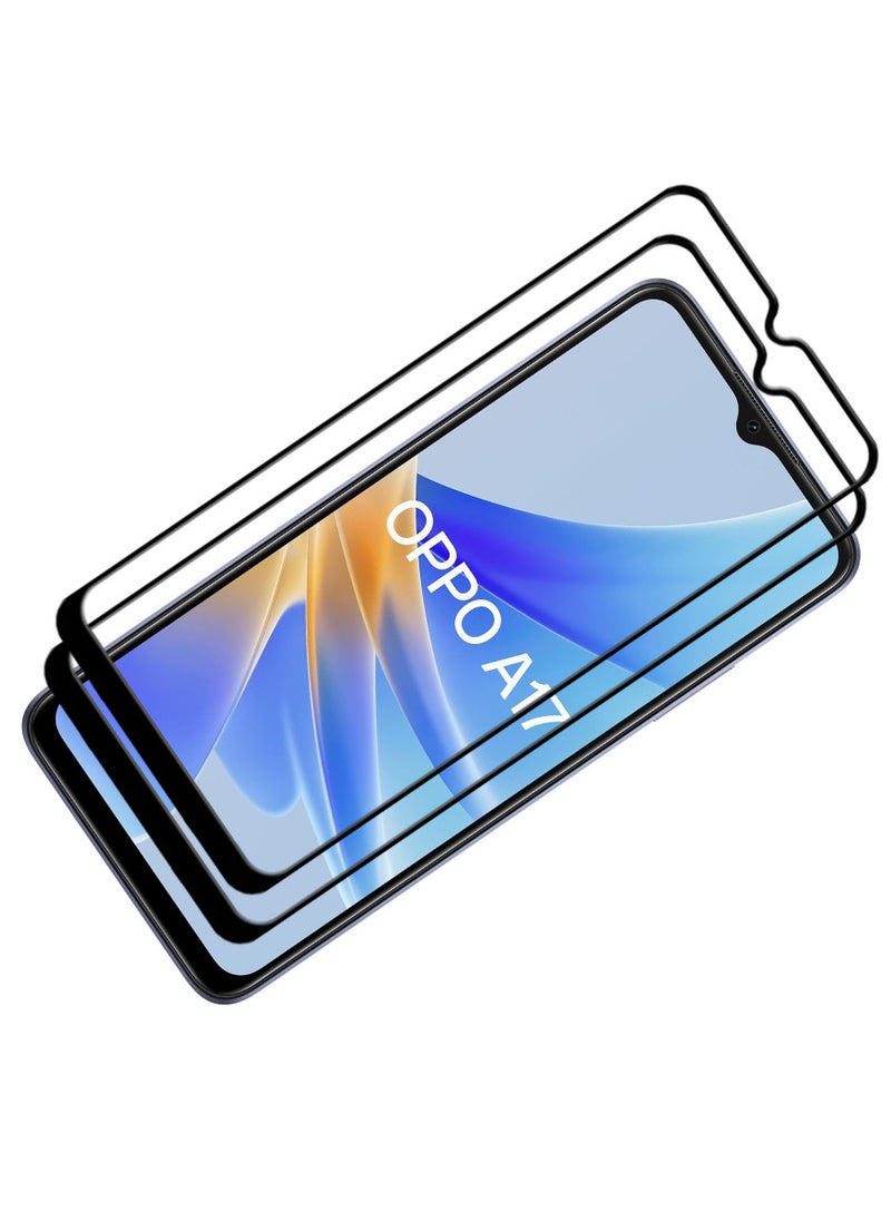 ACLIX 2 Pieces Antistatic ESD Dustproof Premium Quality High Definition Tempered Glass Screen Protector Designed For Oppo A17 - Image 1
