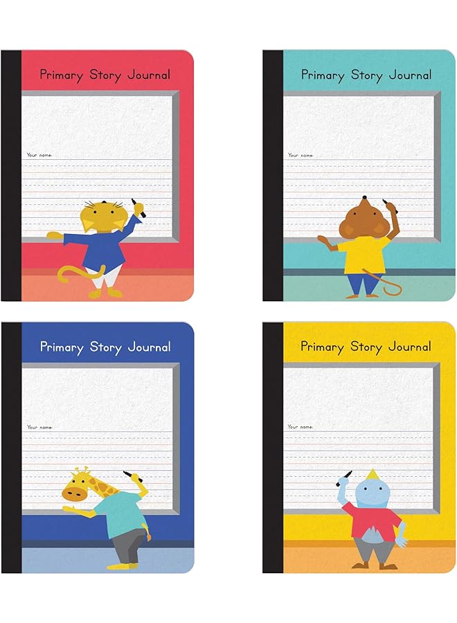 erorex Primary Composition Notebooks Kids Handwriting And Drawing Story Journal Pre K Grades K 2 100 Sheets 200 Pages 9 3 4 X 7 1 2 63784 Pack Of 4 - Image 1