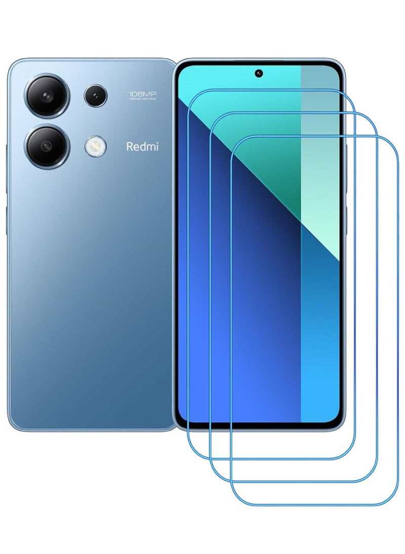 ACLIX 3 Pieces Antistatic ESD Dustproof Premium Quality High Definition Clear Tempered Glass Screen Protector Designed For Xiaomi Redmi Note 13 - Image 1