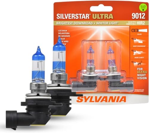 SYLVANIA - 9012 SilverStar Ultra - High Performance Halogen Headlight Bulb, High Beam, Low Beam and Fog Replacement Bulb, Brightest Downroad with Whiter Light, Tri-Band Technology (Contains 2 Bulbs) - Image 1