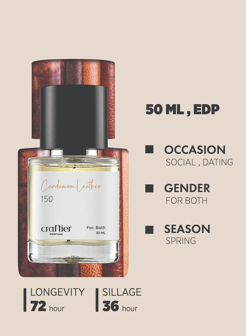Craftier Perfume CARDAMOM LEATHER - Inspired of-SANTAL 33, Eau De Parfum for Men & Women - 50ml, Long Lasting Woody Fragrance Upto 72 Hrs, Travel Size Unisex Perfume - Image 5