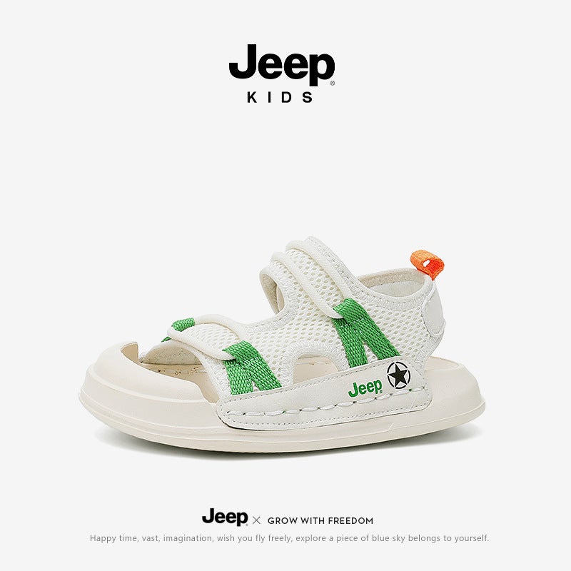 Jeep Baby Sandals Boys Summer Baotou Beach Shoes Girls' Light Children'S Shoes - Image 1