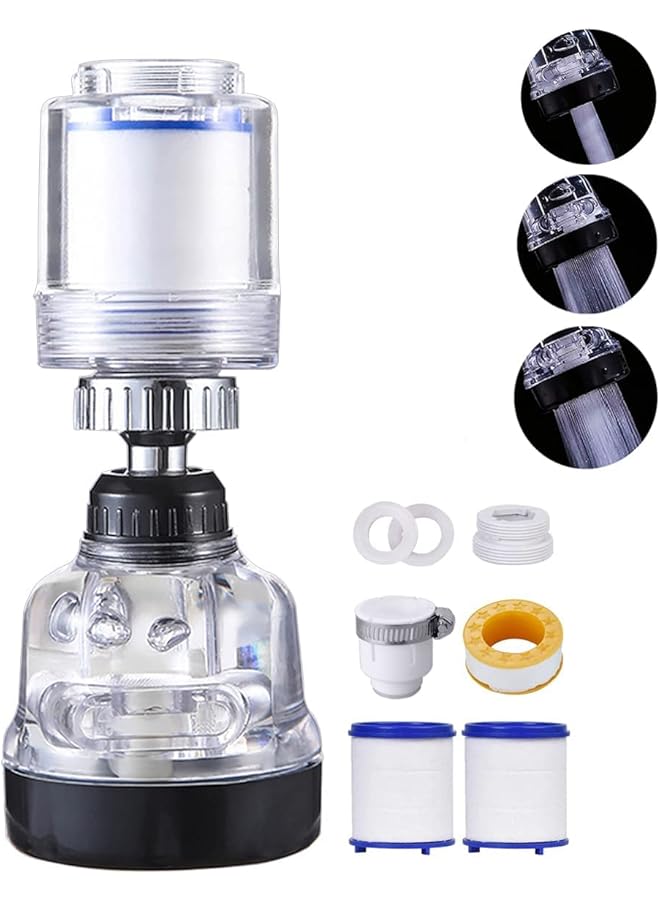 KASTWAVE High Pressure Faucet Water Filter Adjustable 360 Rotate Tap Head Purifier Sprayer Switch 3 Modes Anti Splash Booster Water Saver For Home Kitchen Sink - Image 1