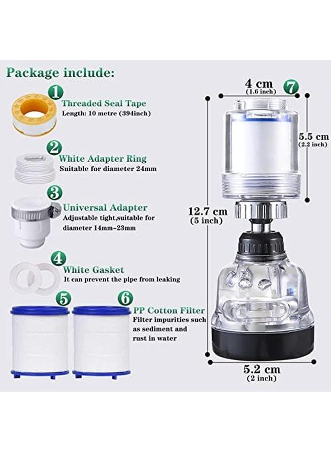 KASTWAVE High Pressure Faucet Water Filter Adjustable 360 Rotate Tap Head Purifier Sprayer Switch 3 Modes Anti Splash Booster Water Saver For Home Kitchen Sink - Image 2