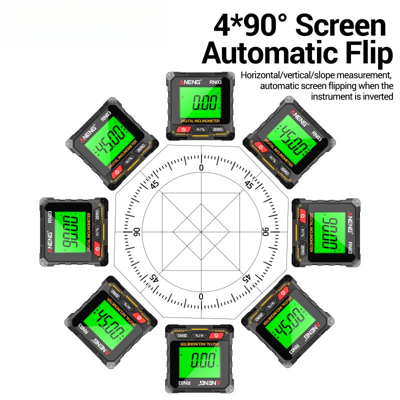 Digital Angle Finder: 2-Hour Type-C Charge, Backlit LCD Display, Strong Magnets - Dual-Mode Laser & Digital Measurement, Portable Compact Design for Hands-Free Angle Measuring In Dark Or Bright Spaces - Image 4