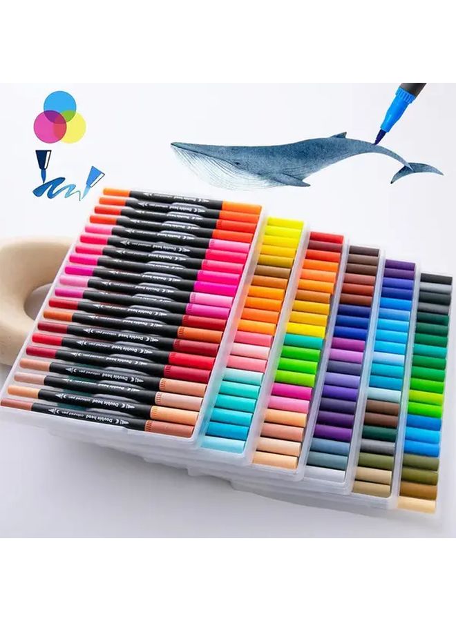 24 Color Double Ended Watercolor Pens Brush and Marker Tips for Painting Sketching Crafts - Image 4