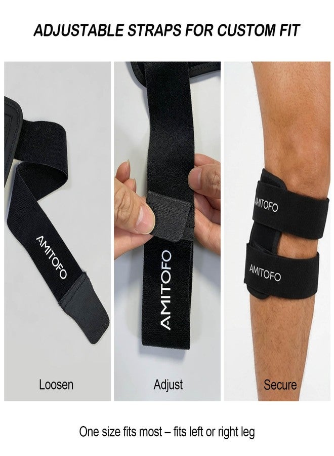 AMITOFO Sciatica Pain Relief Devices Brace, Adjustable Compression Wrap for Leg Pain from Sciatica, with Dual Pressure Pads Support(One Size, Black) - Image 5