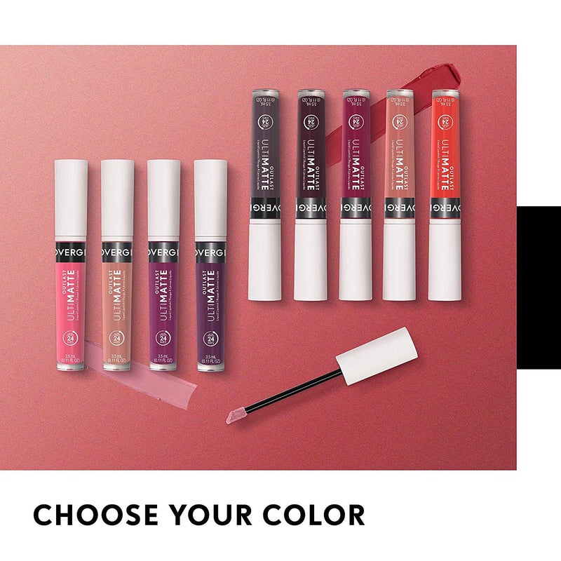 COVERGIRL Outlast Ultimatte One Step Liquid Lip Color, Cabernet With Bae, Cabernet with Bae, 0.12 Fl Ounce - Image 5