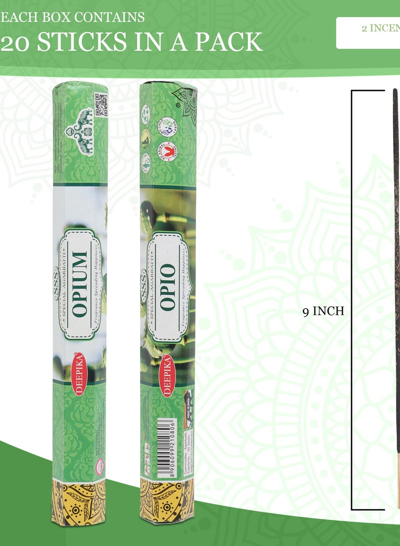 Incense Sticks Gift Set Jasmine, Sandal, Dragon Blood,  Almizcle, Patchouli Six Fragrance Stick for Meditation, Yoga and Home Fragrance 2 Incense Holder Per Pack - (Pack of 6* 20 Sticks)  - Image 1