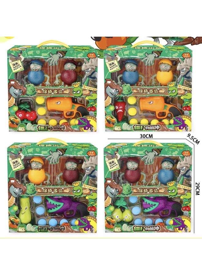 Zombie Plant Xintiandi Toy Full Set Gift Box Ejectable Doll Hand-made Model Children's Institutional Gift-Color:136-45 Zombies Rush Forward - Image 1