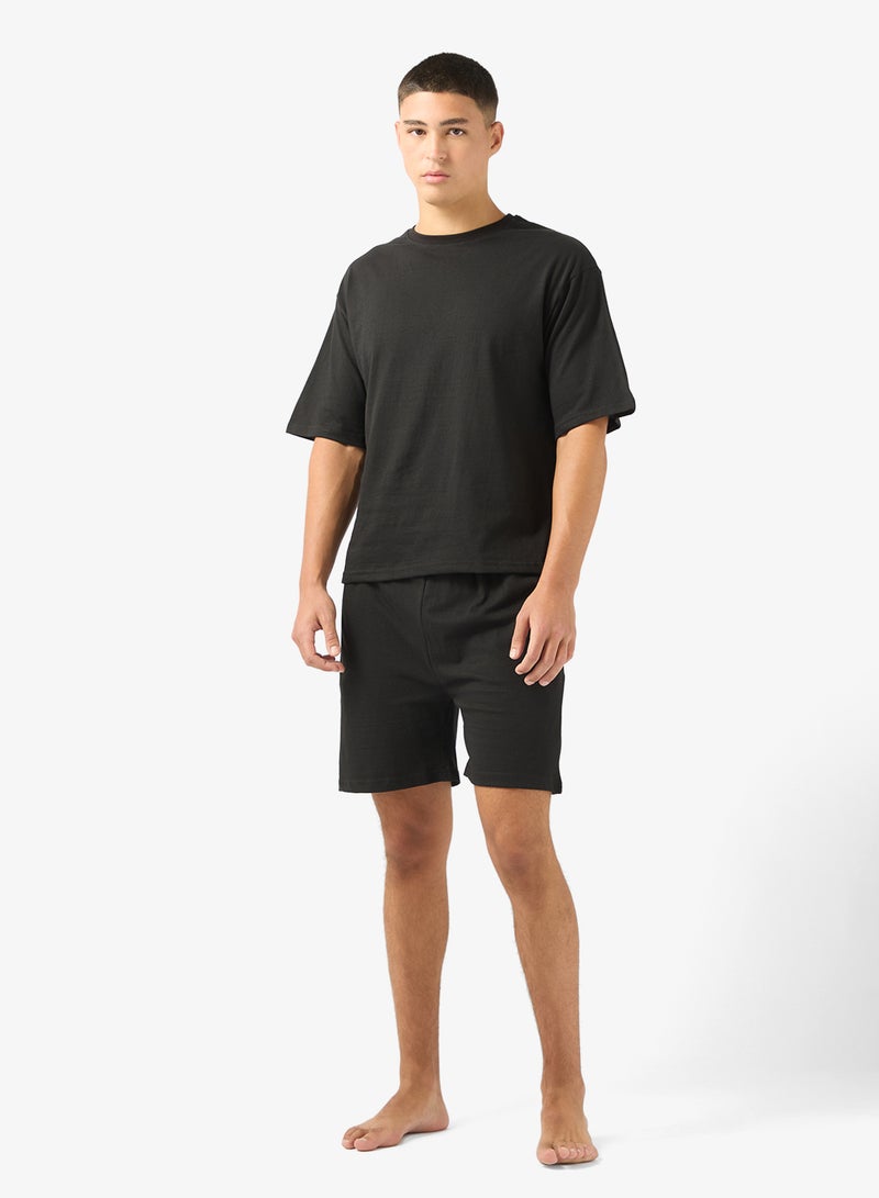 سفنتي فايف طقم بيجامة تي شيرت وشورت - Image 1