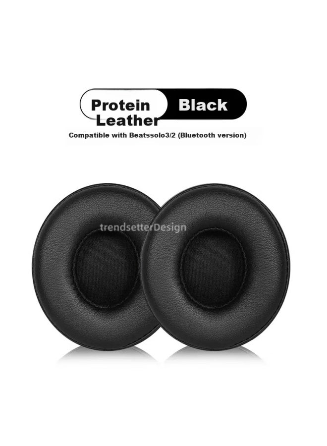 Trendsetter Replacement Ear Pads Cushions For Beats Solo3/solo2 Headphones - Compatible With Beats Solo Wireless Bluetooth Earphone Leather Earpads Sponge Covers - Image 1