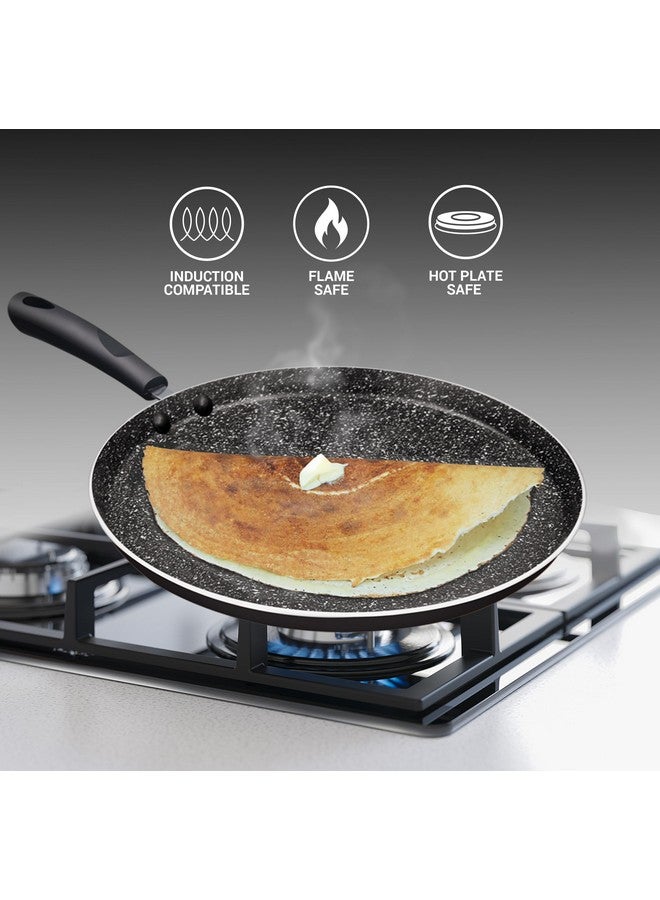 MILTON Pro cook Milton Procook Granito Omni Dosa Tawa with 5 Layers Non-Stick Coating 28 cm, Gas & Induction Compatible, 2 Years Warranty, Black  - Image 2