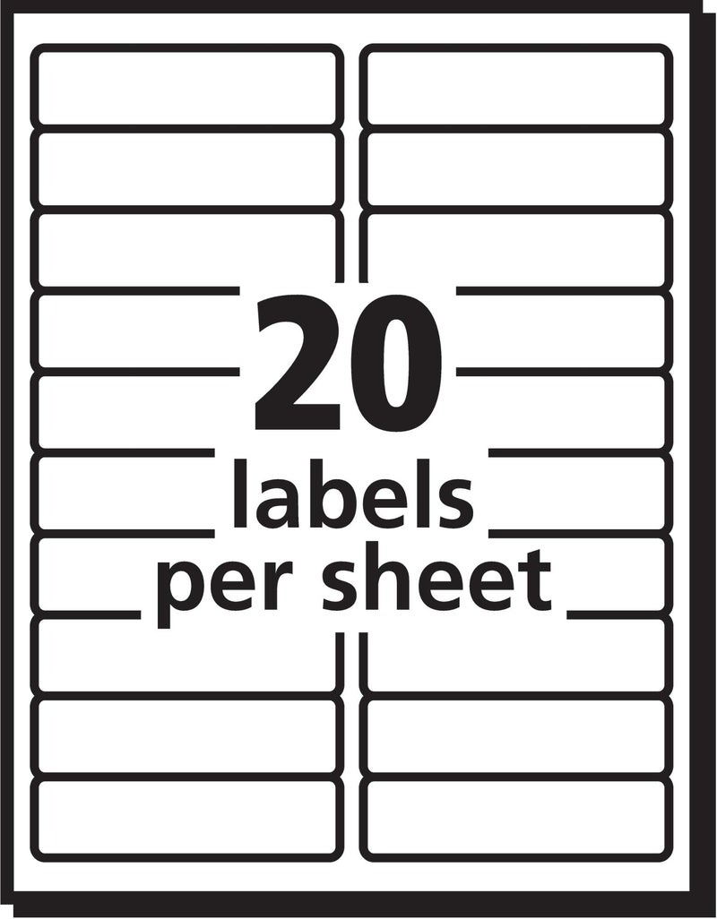 PRES-a-ply Laser Labels, 1 x 4 Inch, White, 2000 Count (30601) - Image 3