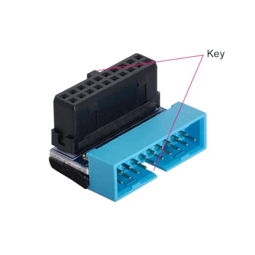 chenyang CY USB 30 20pin Male 90 Degree to Female Extension Adapter for Motherboard Mainboard Up Angled Low Profile Type - Image 3