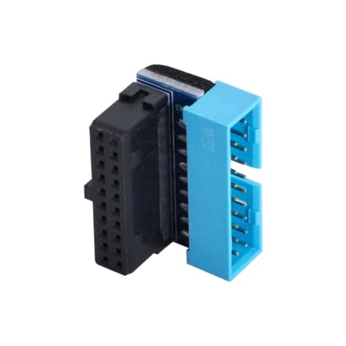 chenyang CY USB 30 20pin Male 90 Degree to Female Extension Adapter for Motherboard Mainboard Up Angled Low Profile Type - Image 1