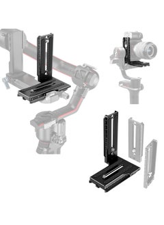 Aluminum L Bracket Vertical Horizontal Switching Quick Release Plate for DJI Ronin RS2 RSC2 for Zhiyun Weebill-S Gimbal Stabilizer Tripod Monopod and SLRs