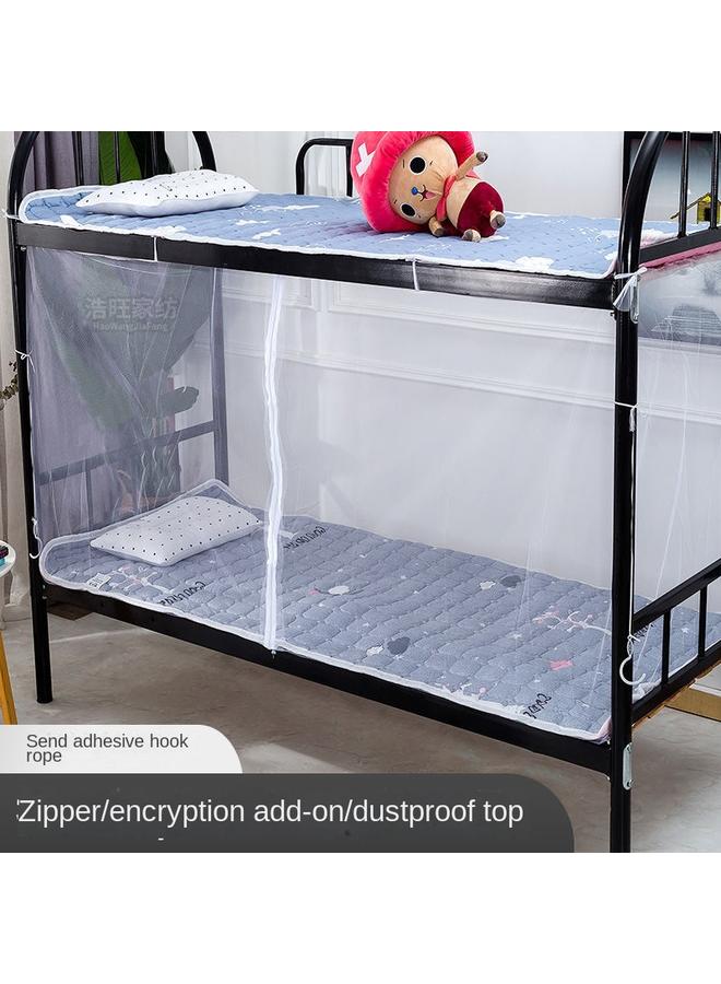 Bluejw 9V7T Student Dormitory Mosquito Net 0.9m Bedroom With Zipper Encrypted Square Net 90cm Single 1.2 M 1 - Image 1