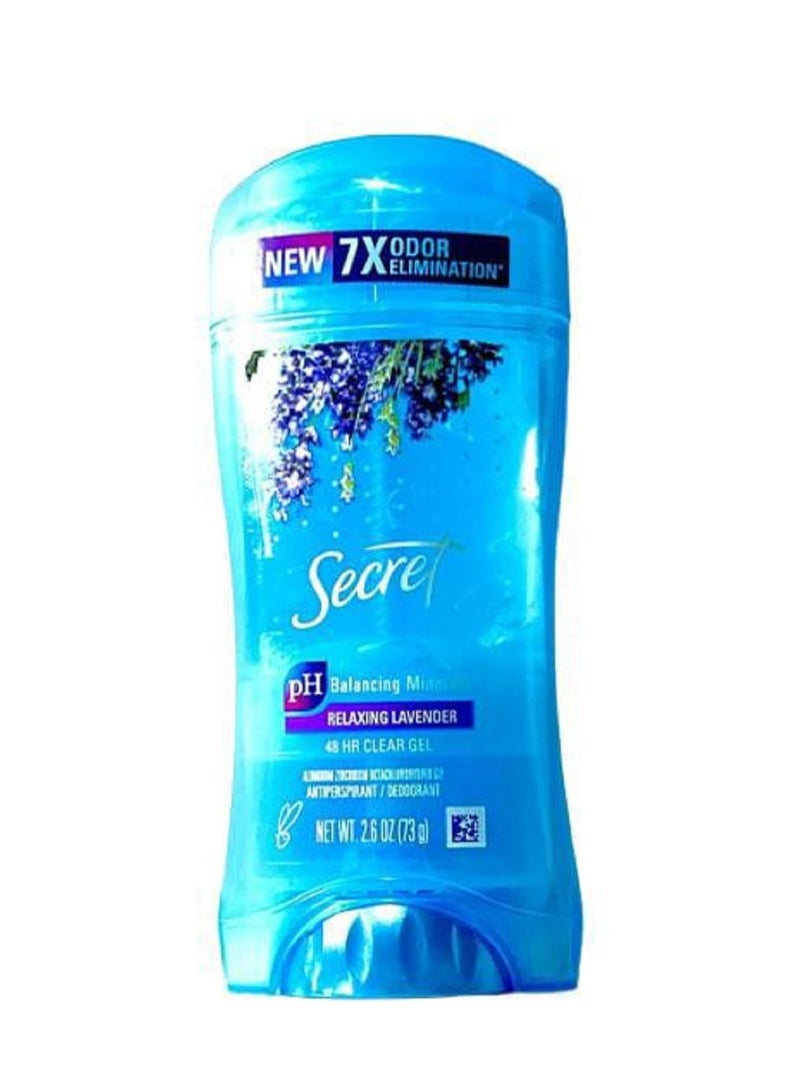 Secret Pack Of 3 Secret 48 Hour Clear Gel Antiperspirant / Deodorant Relaxing Lavender 2.6 oz 73g x 3 - Image 5