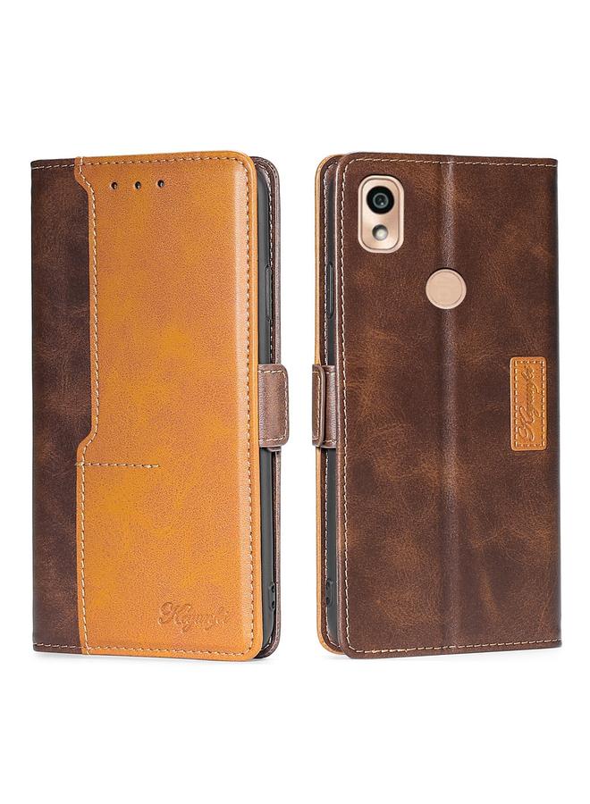 S-TOP Case For Kyocera KY-51B Contrast Color Side Buckle Leather Phone Case - Image 1