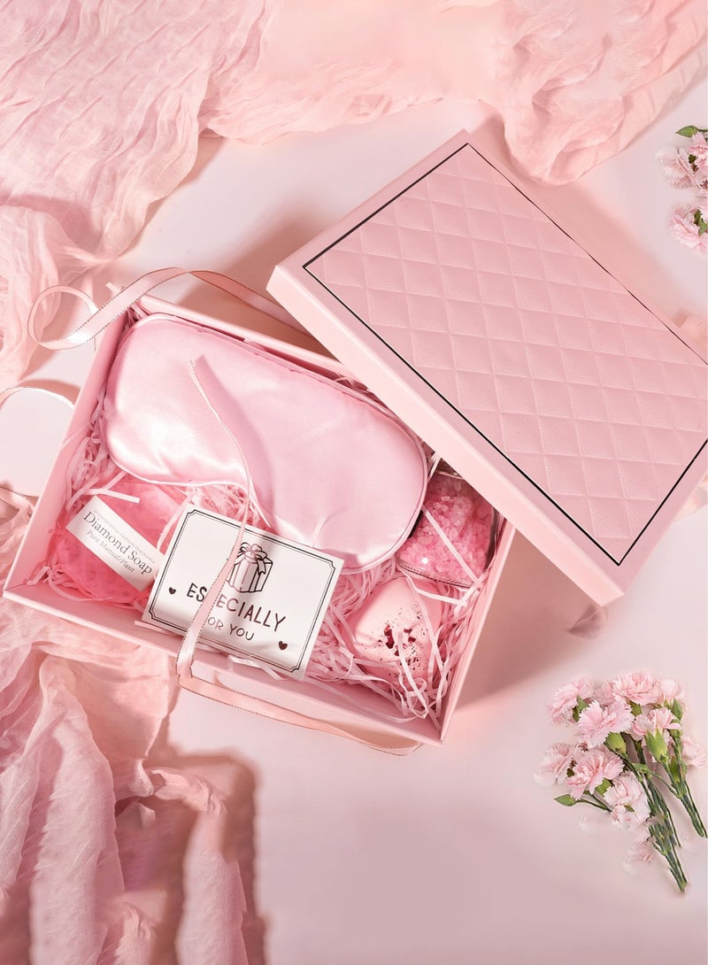 Pink Gift Box With Gift Bag 25x18x8.5 cm Large luxury Gift box Graduation Gift Pink Gift Boxes Magnetic Closure with Ribbon with Foldable Lid boxes for Women Wedding bridal Gifts Birthday Wedding Gifts Packaging - Image 5