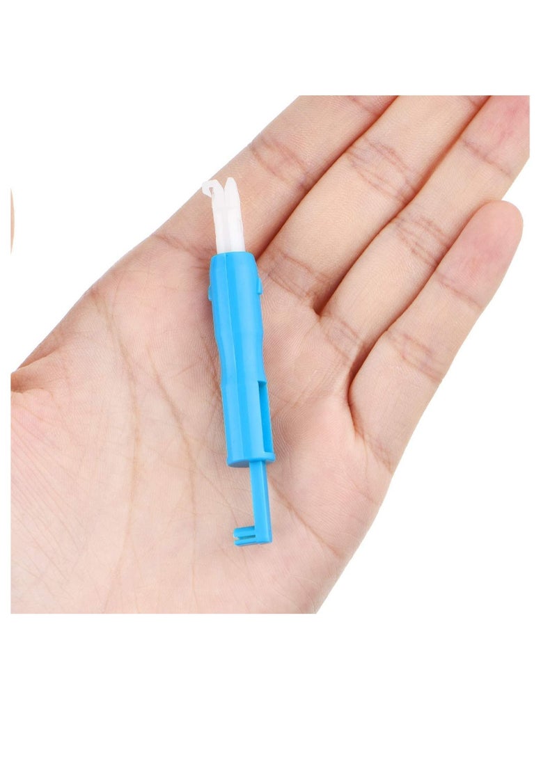 Sewing Needle Inserter,6 Pieces Automatic Threader Quick Tool for Machine (Blue and White) - Image 3