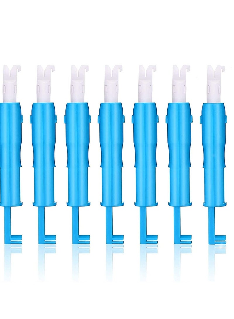 Sewing Needle Inserter,6 Pieces Automatic Threader Quick Tool for Machine (Blue and White) - Image 1