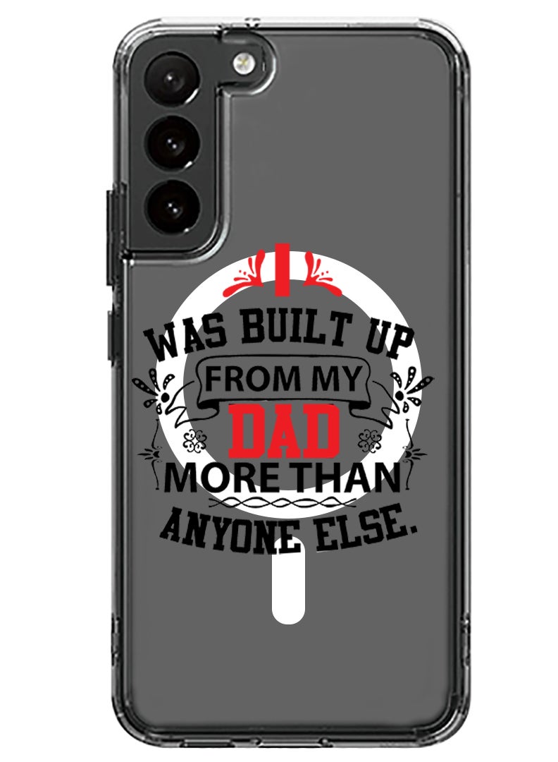 Theodor Magnetic Case for Samsung Galaxy S23 6.1-inch Compatible with MagSafe Wireless Charging, Shockproof Phone Bumper Cover Dad more than anyone else black copy - Image 1