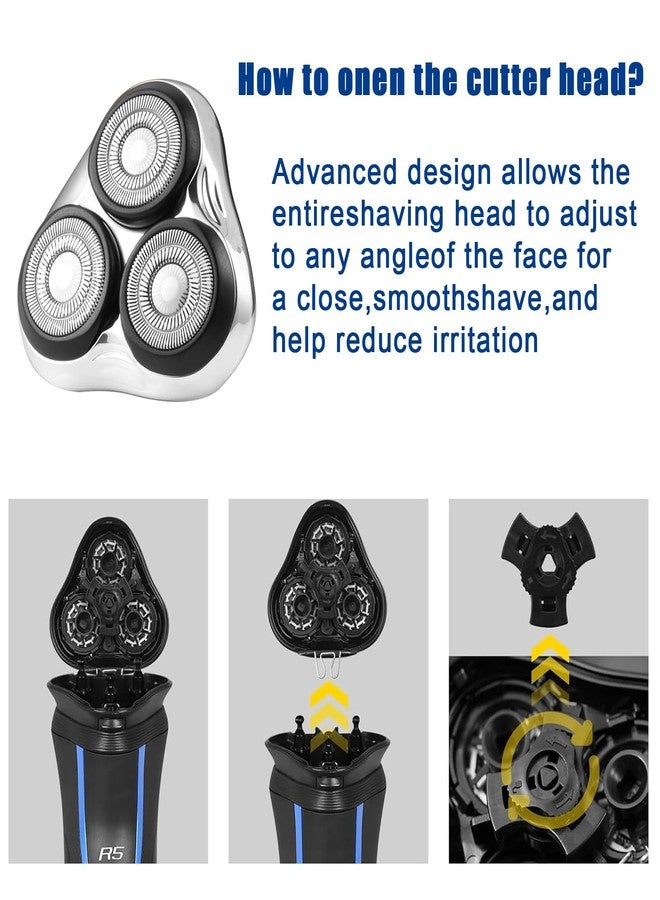 Sodaer Rotary Replacement Shaver Head,Compatible with Remington Shaver Series,forR3,R4,R5,R6,R7,R8,SP-3141 and SP-5161 Foils (White-2PC) - Image 5