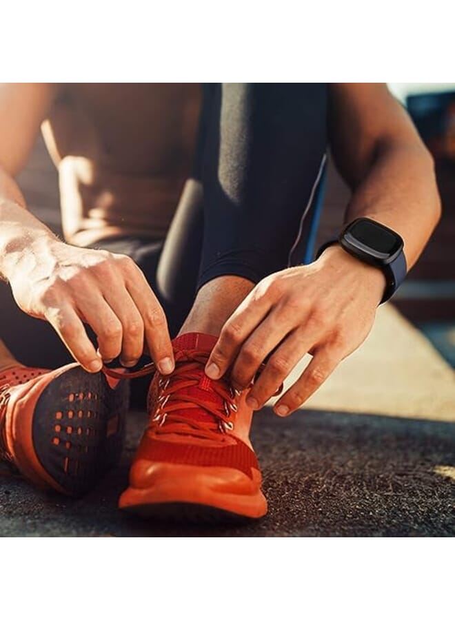 Excefore 3 Pack Sport Bands Compatible Strap Compatible Soft Silicone Replacement Strap For Fitbit Versa 3 Fitbit Sense Smart Watch Women Men - Image 4