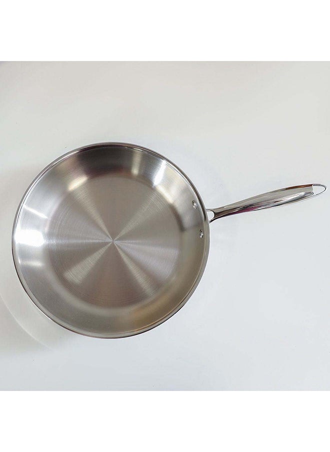DANUBE HOME Celina Stainless Steel Frypan 2.5Mm Stainless Steel Non-Sticky Frying Pan For Kitchen W28Cm - Silver  - Image 2