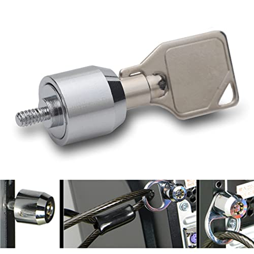 JAGTRADE Silver Metal Desktop Computer Lock with Key AntiTheft Modern Style Works with Most Desktops Docking Stations - Image 3