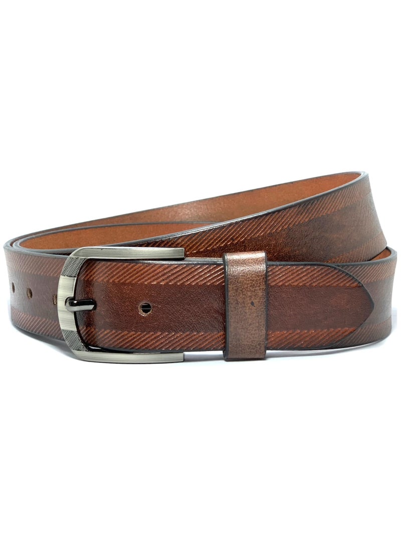 Classic Milano Classic Milano Genuine Leather Belt Men Casual Belt for men Mens belt 40MM 14903 (Tan) by Milano Leather  - Image 1