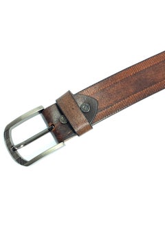Classic Milano Classic Milano Genuine Leather Belt Men Casual Belt for men Mens belt 40MM 14903 (Tan) by Milano Leather  - Image 3