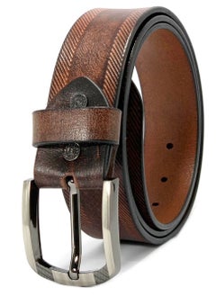 Classic Milano Classic Milano Genuine Leather Belt Men Casual Belt for men Mens belt 40MM 14903 (Tan) by Milano Leather  - Image 4