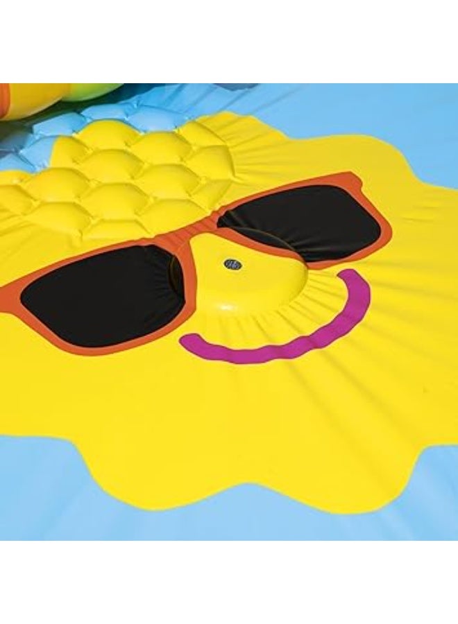 Bestway Inflatable Tropical Island Pool for Kids 237x201x104cm with Slide & Palm Tree | Bright Colors  - Image 5