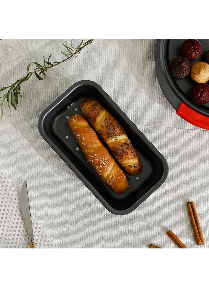 DANUBE HOME Bake Me Happy Loaf Pan Set With Silicone Handle Carbon Steel 0.8Mm 29.5X16.2X6.5Cm  - Image 4